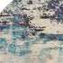 2' X 4' Ivory And Teal Blue Abstract Power Loom Non Skid Area Rug